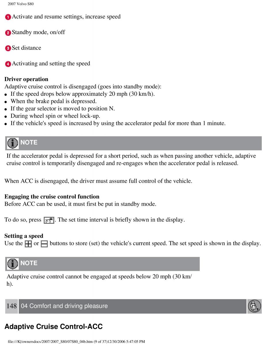 volvo S80 II 2 owners manual / page 186