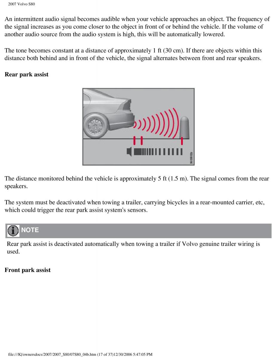 volvo S80 II 2 owners manual / page 194