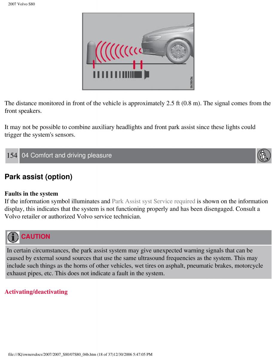 volvo S80 II 2 owners manual / page 195