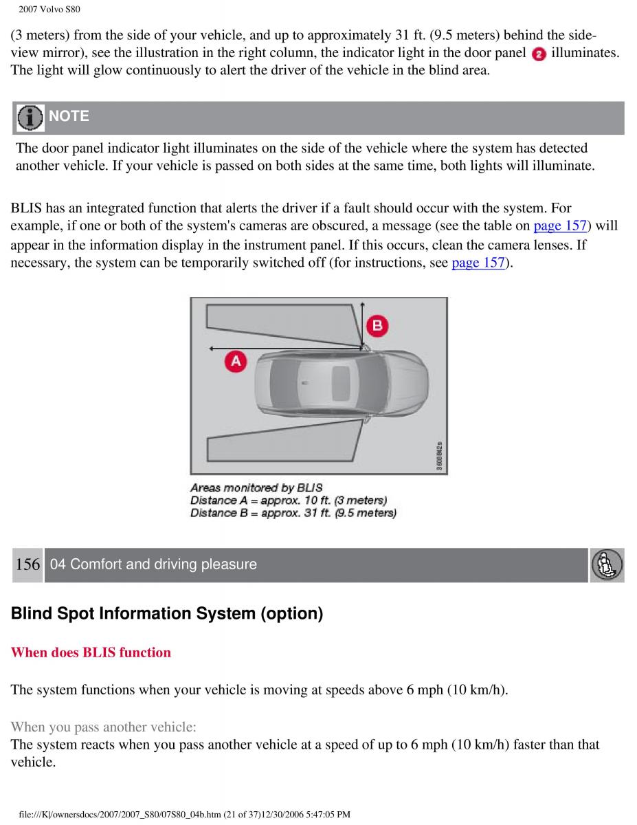 volvo S80 II 2 owners manual / page 198