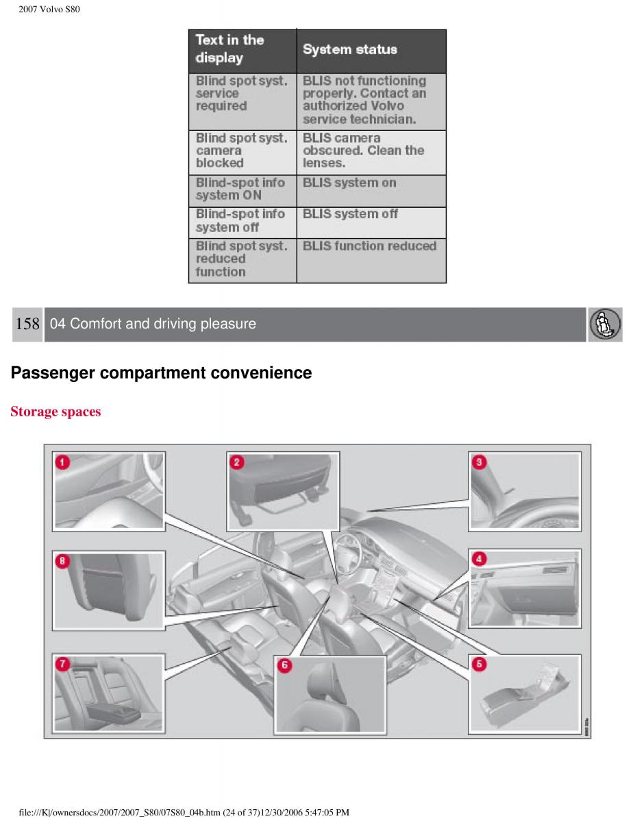 volvo S80 II 2 owners manual / page 201