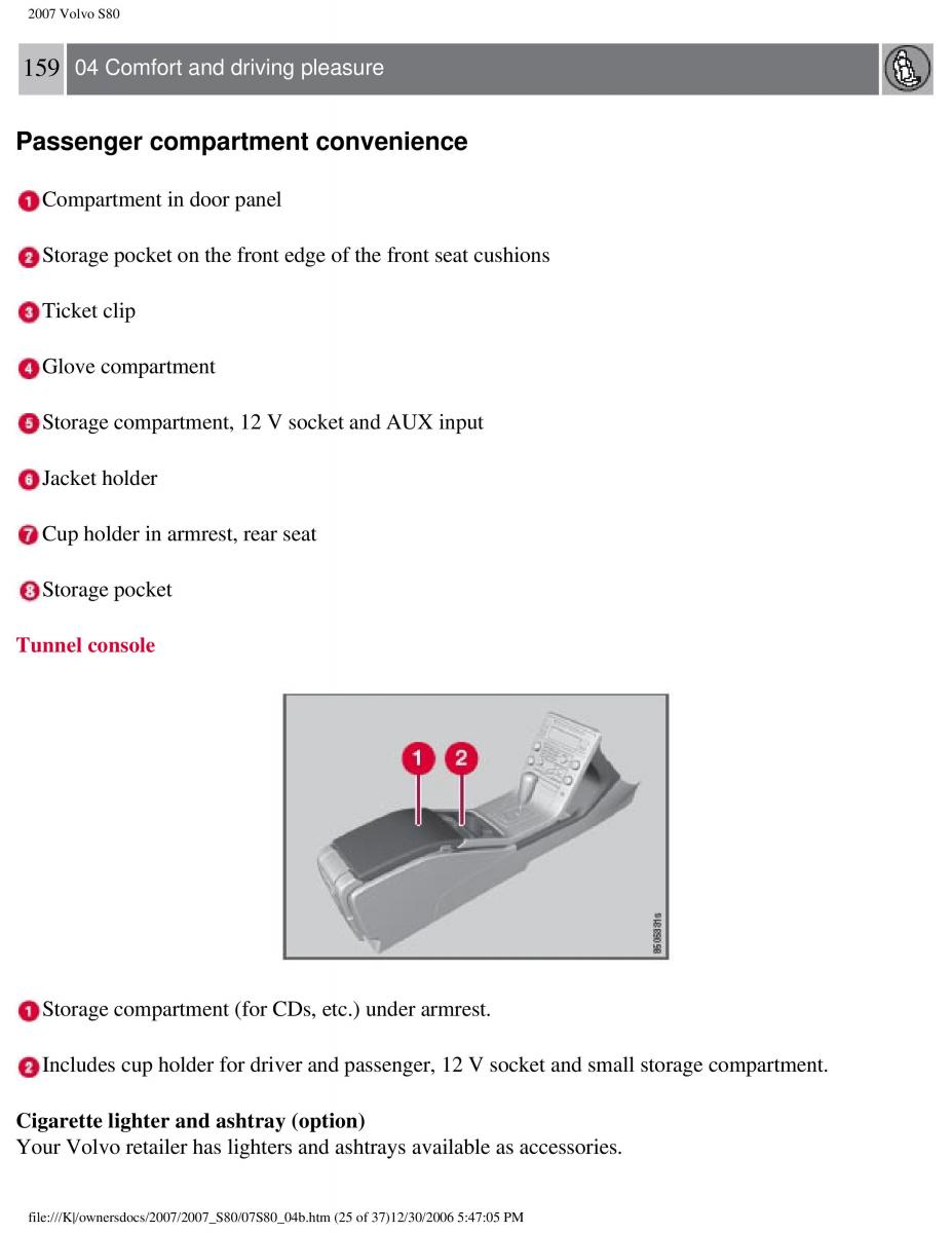 volvo S80 II 2 owners manual / page 202