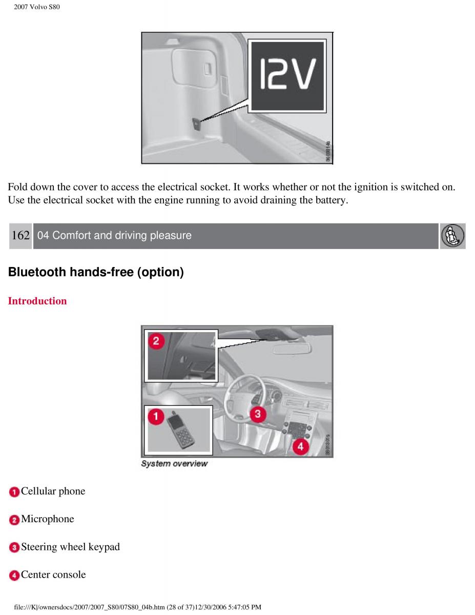 volvo S80 II 2 owners manual / page 205