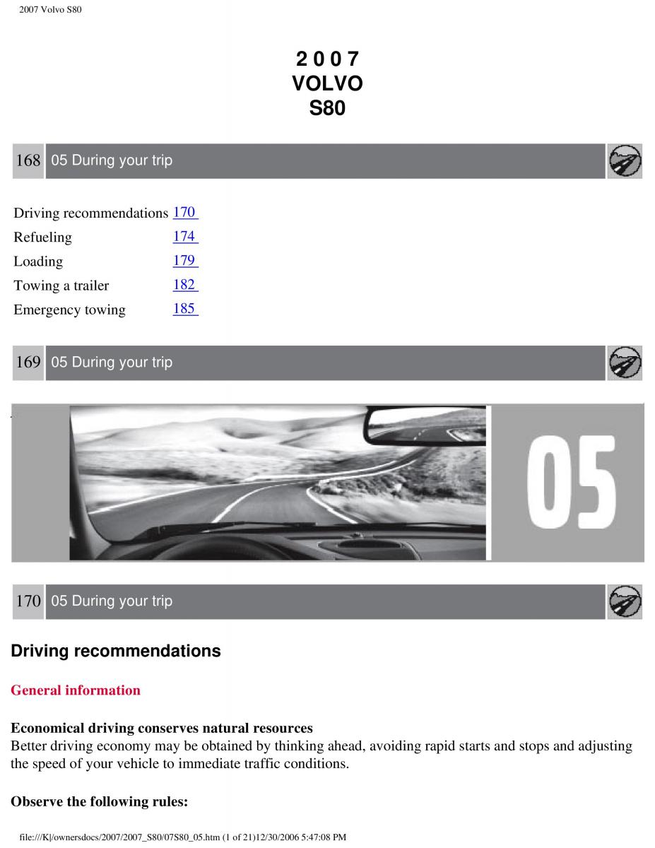 volvo S80 II 2 owners manual / page 215