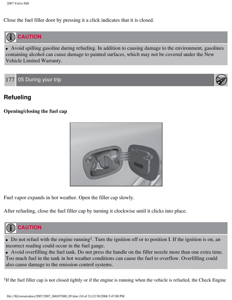 volvo S80 II 2 owners manual / page 224