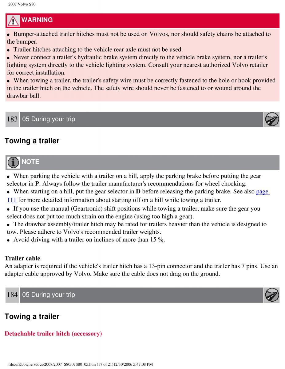 volvo S80 II 2 owners manual / page 231