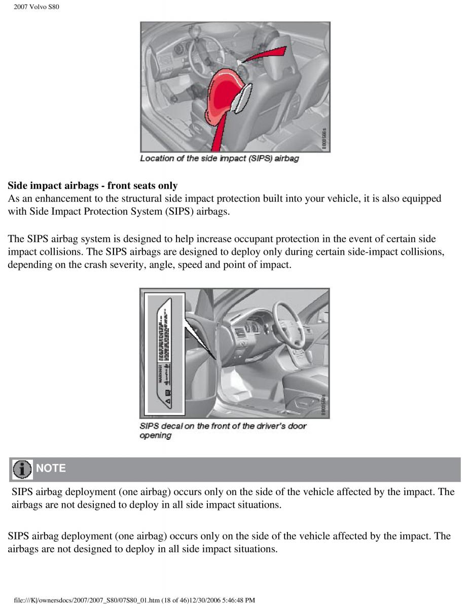 volvo S80 II 2 owners manual / page 24