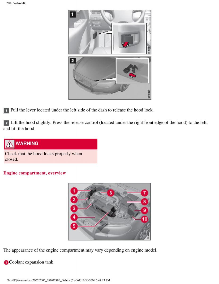 volvo S80 II 2 owners manual / page 240