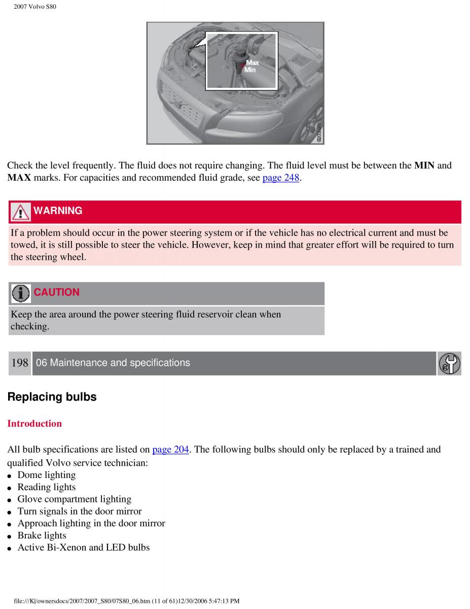 volvo S80 II 2 owners manual / page 246