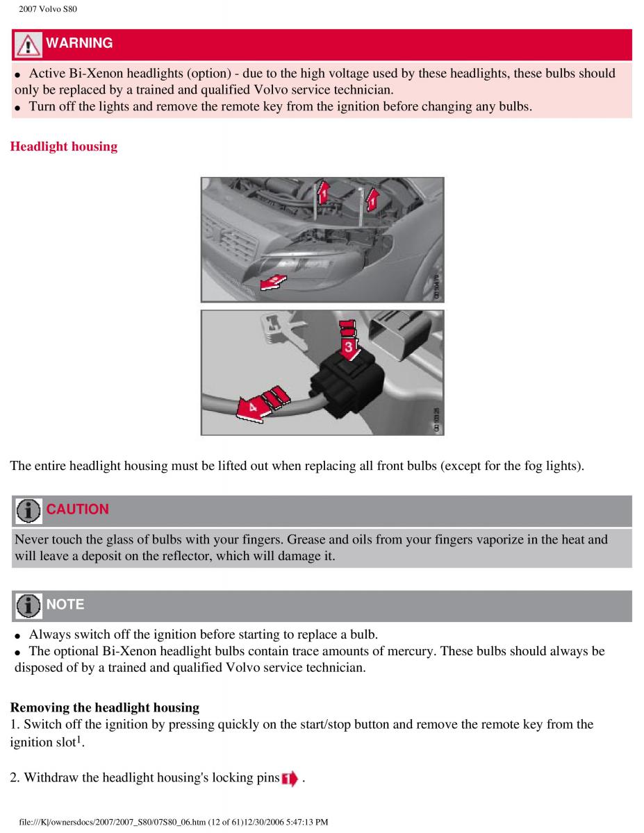 volvo S80 II 2 owners manual / page 247