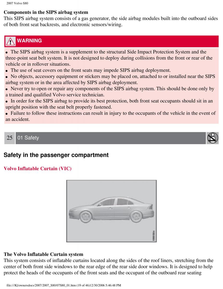 volvo S80 II 2 owners manual / page 25