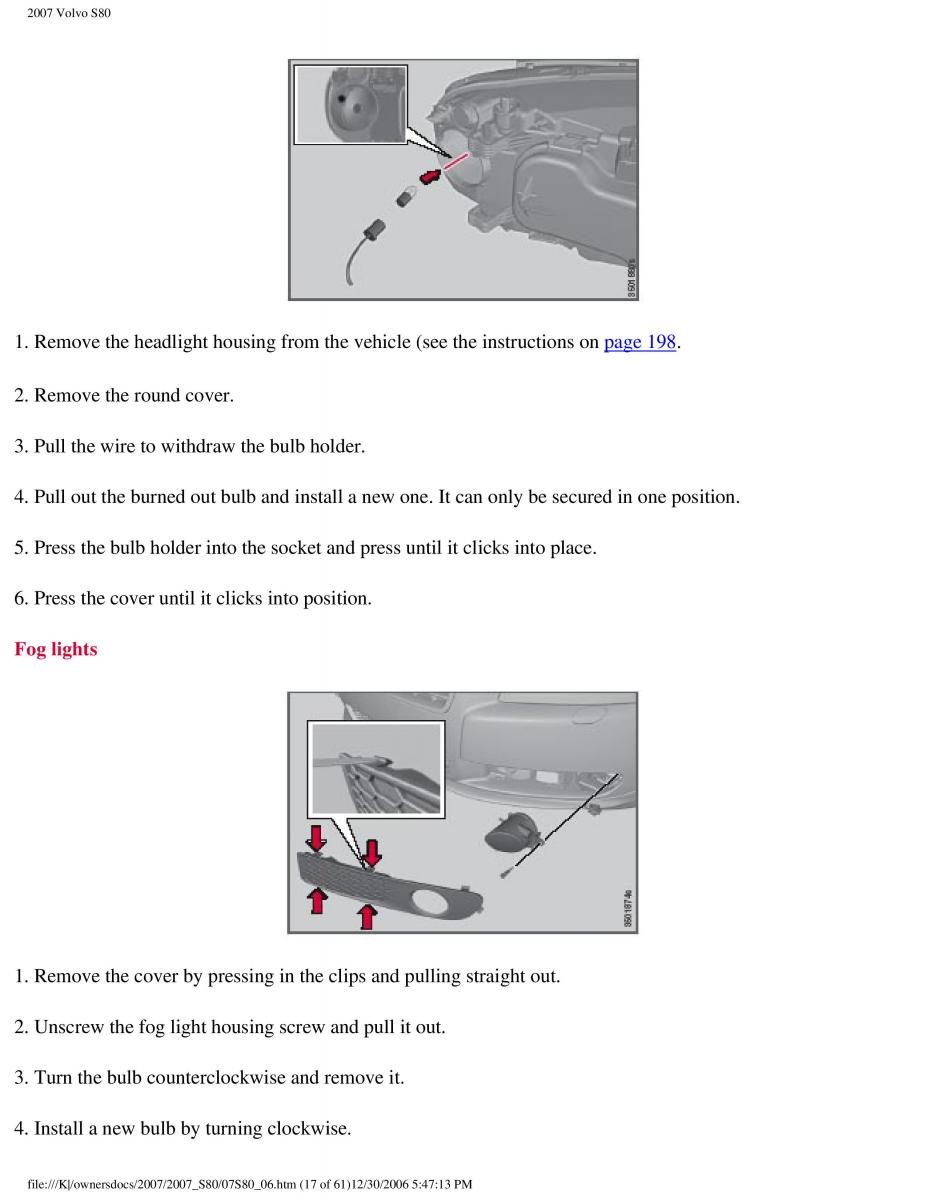 volvo S80 II 2 owners manual / page 252