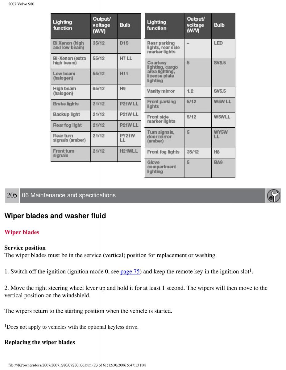 volvo S80 II 2 owners manual / page 258