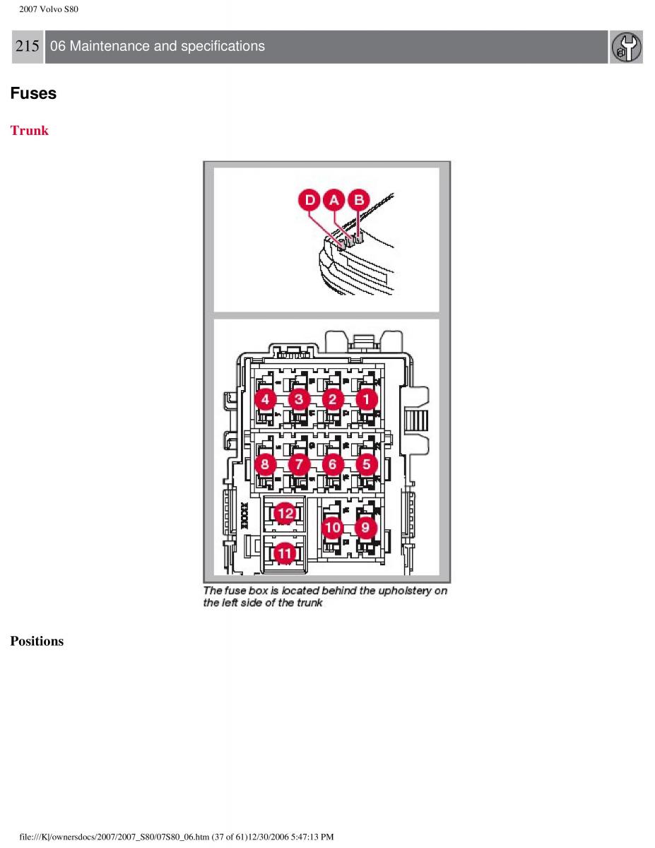 volvo S80 II 2 owners manual / page 272