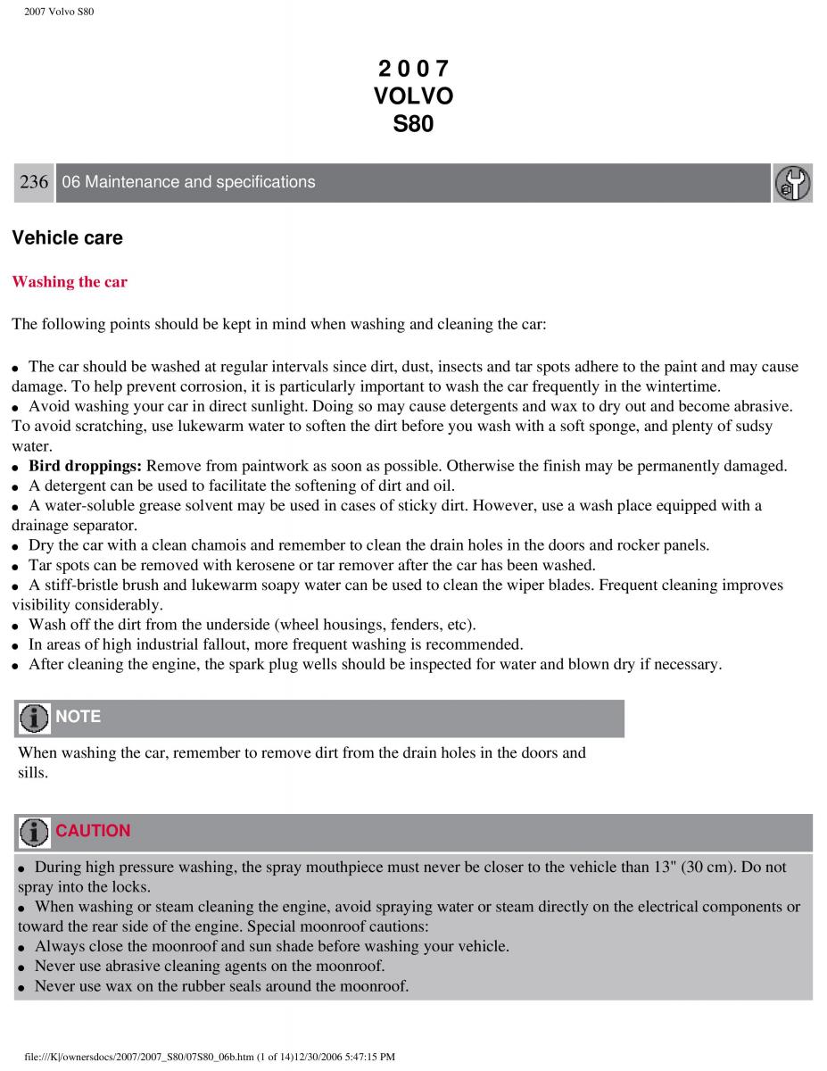 volvo S80 II 2 owners manual / page 297