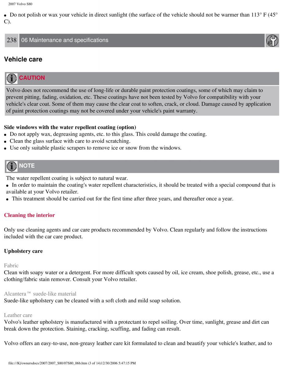 volvo S80 II 2 owners manual / page 299