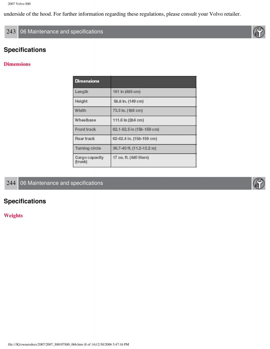 volvo S80 II 2 owners manual / page 304