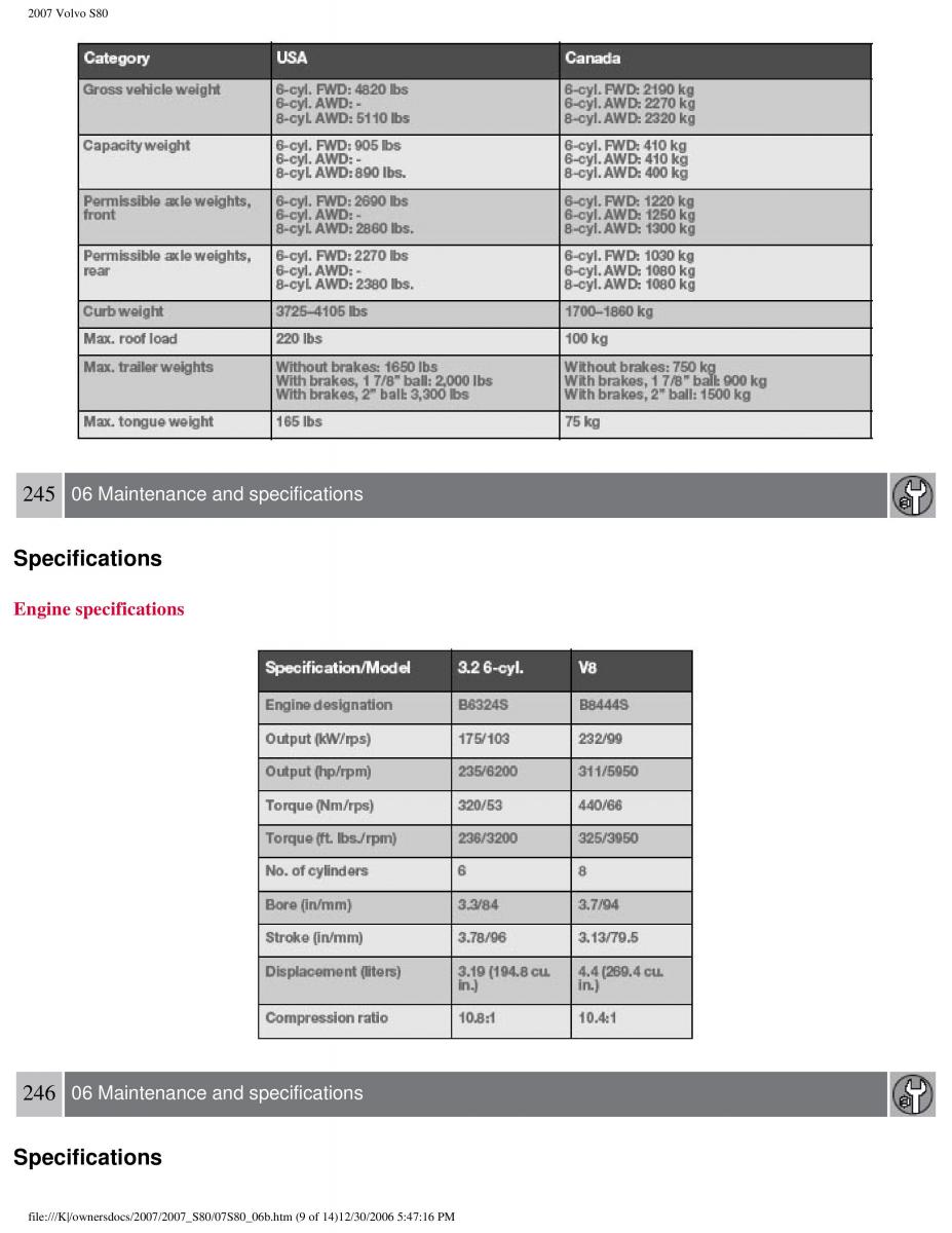 volvo S80 II 2 owners manual / page 305