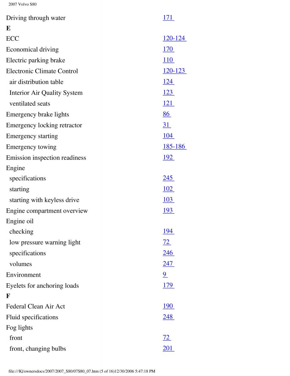 volvo S80 II 2 owners manual / page 315