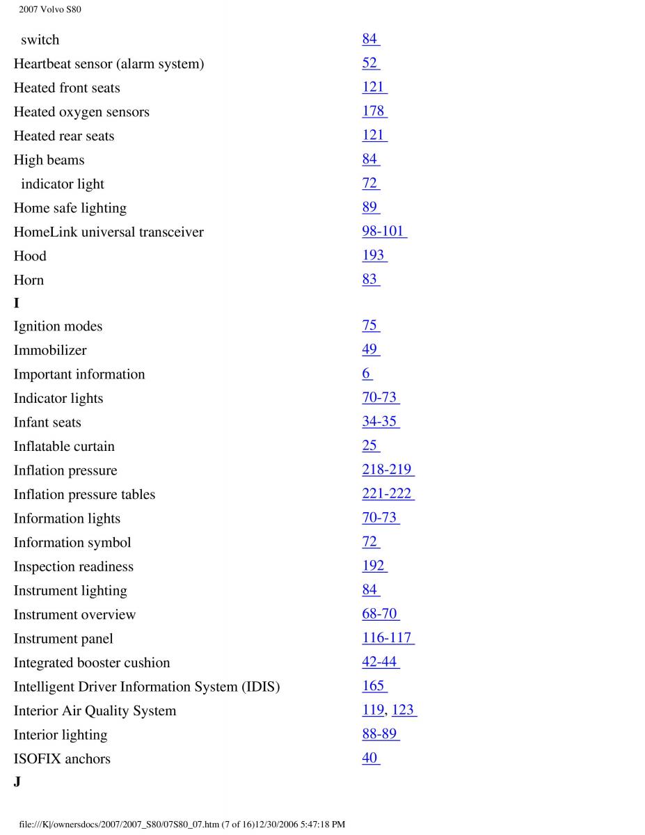 volvo S80 II 2 owners manual / page 317