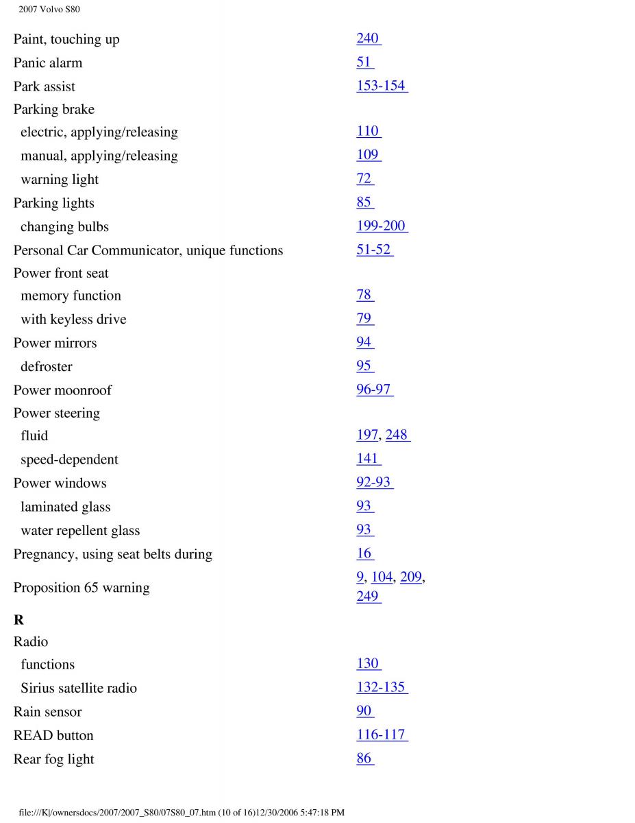 volvo S80 II 2 owners manual / page 320