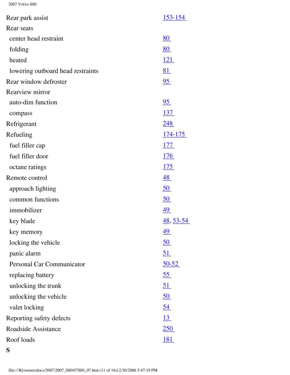 volvo S80 II 2 owners manual / page 321