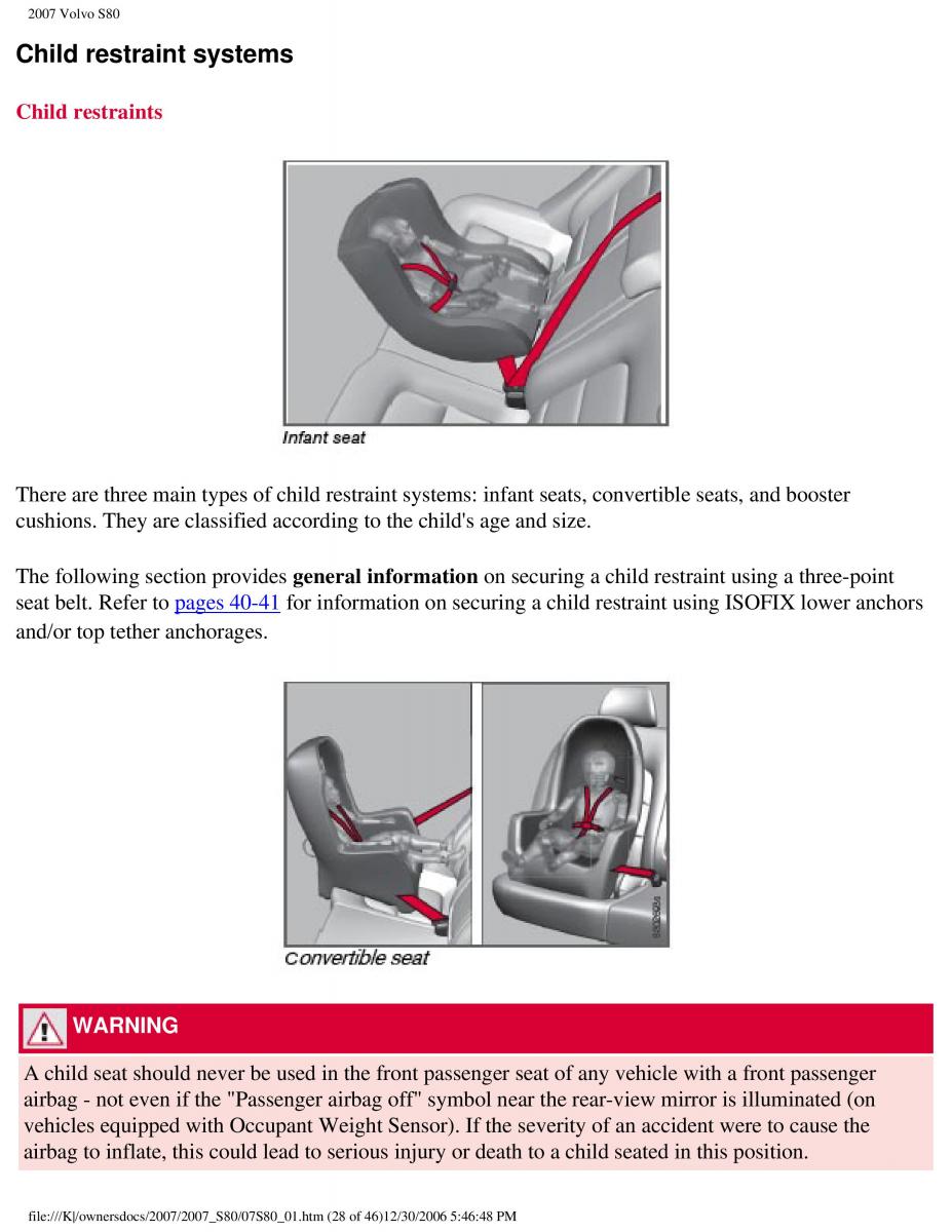 volvo S80 II 2 owners manual / page 34