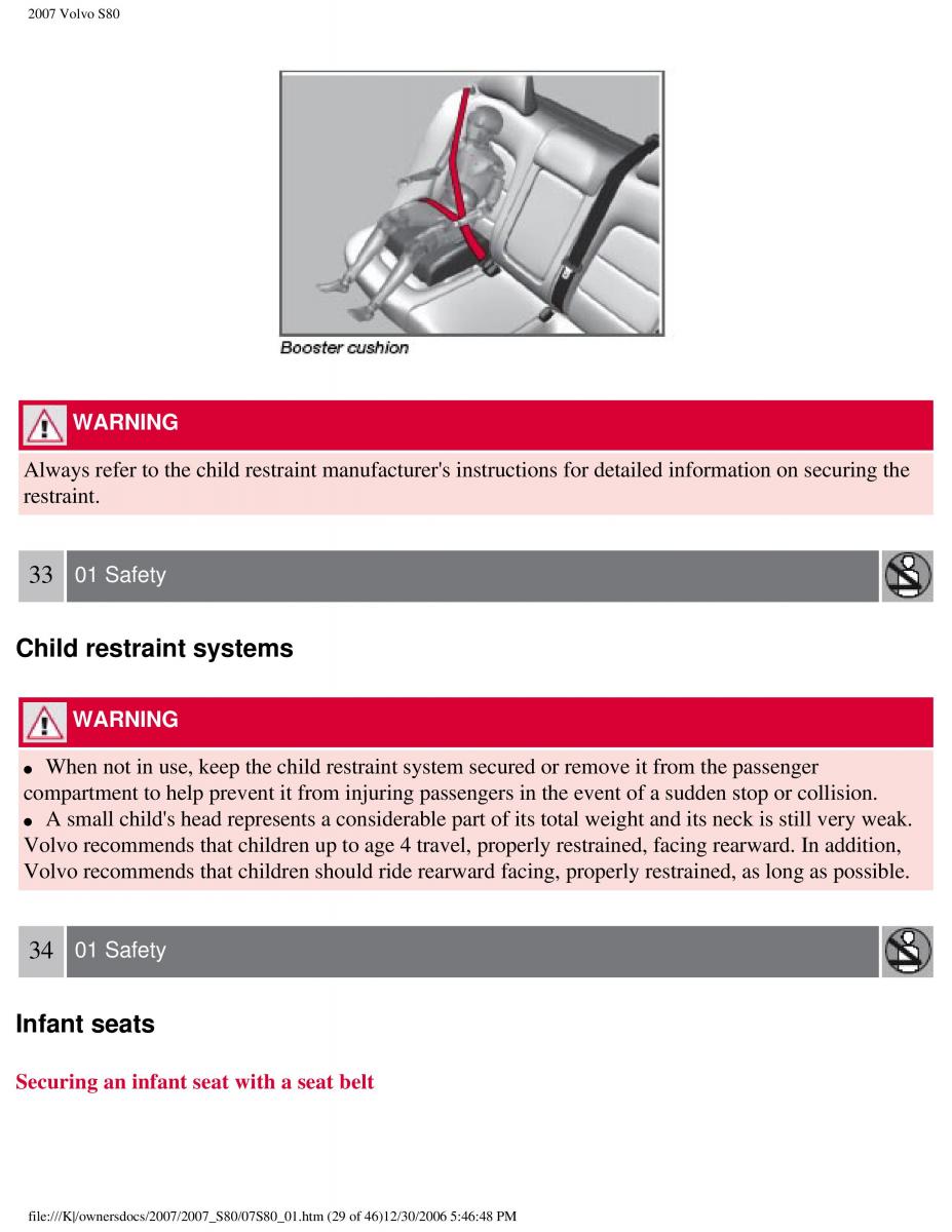 volvo S80 II 2 owners manual / page 35