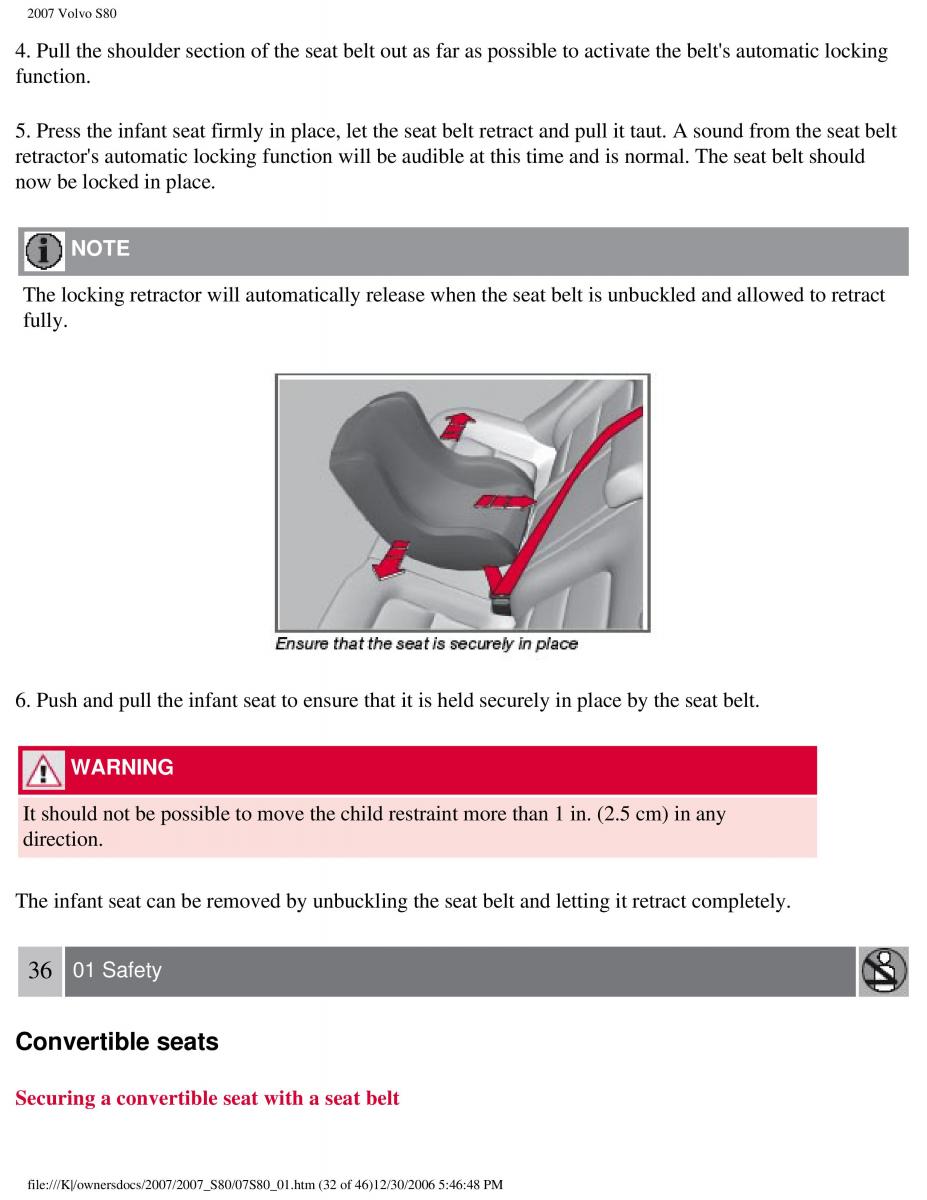 volvo S80 II 2 owners manual / page 38