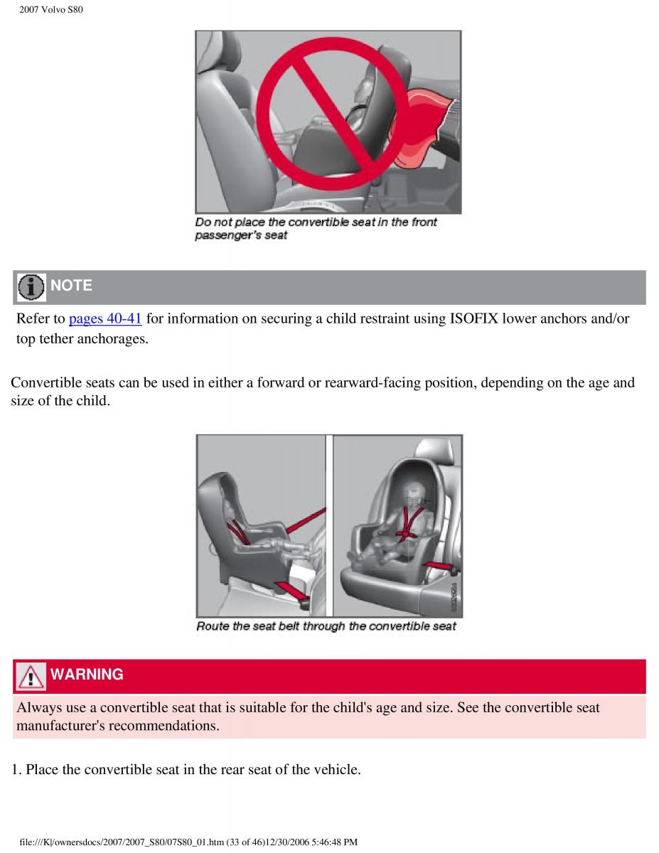 volvo S80 II 2 owners manual / page 39