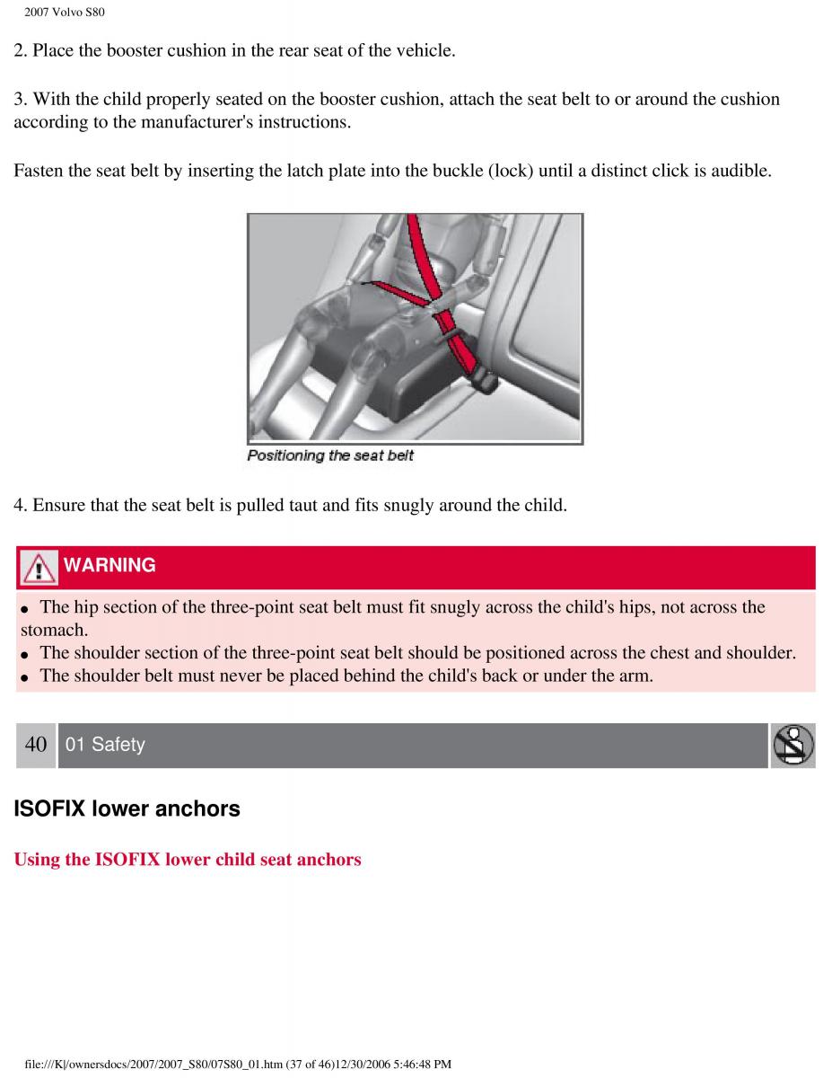 volvo S80 II 2 owners manual / page 43