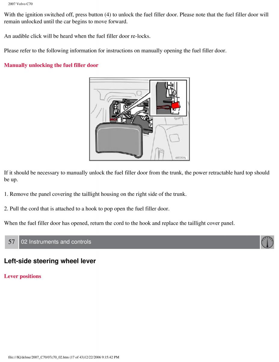 Volvo C70 M II 2 owners manual / page 65