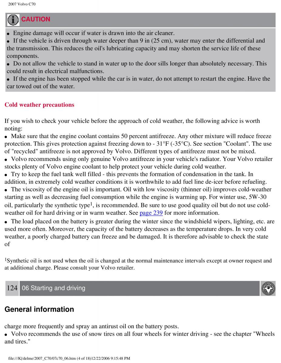 Volvo C70 M II 2 owners manual / page 145