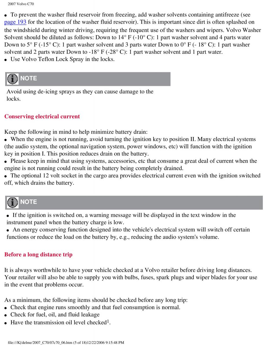 Volvo C70 M II 2 owners manual / page 146