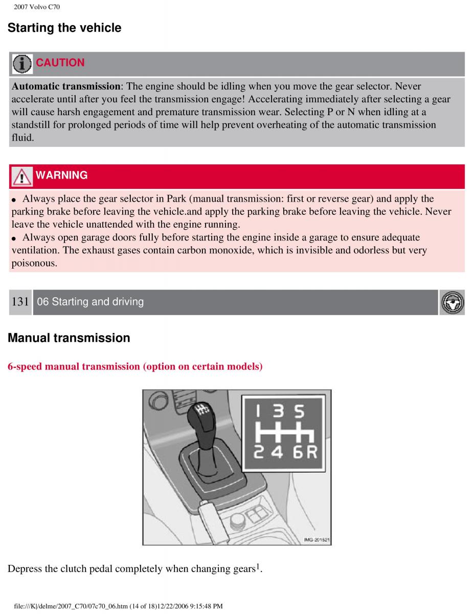 Volvo C70 M II 2 owners manual / page 155