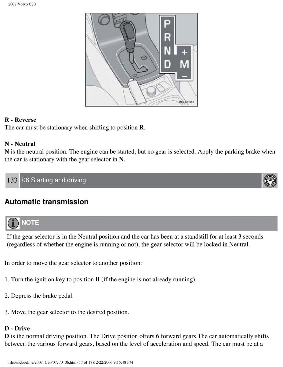 Volvo C70 M II 2 owners manual / page 158