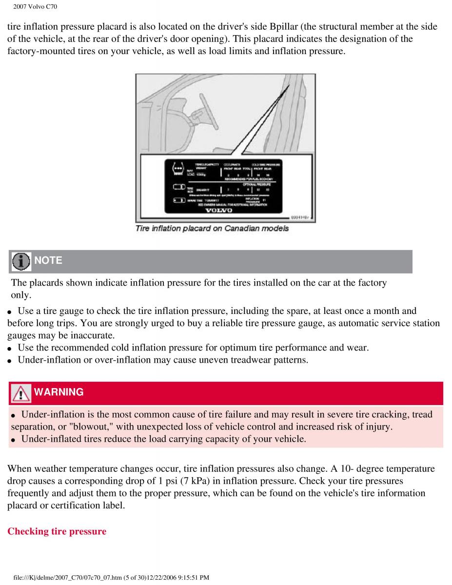 Volvo C70 M II 2 owners manual / page 164