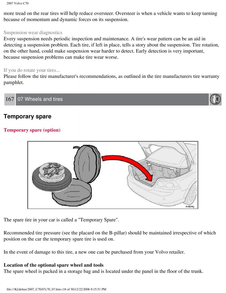 Volvo C70 M II 2 owners manual / page 177