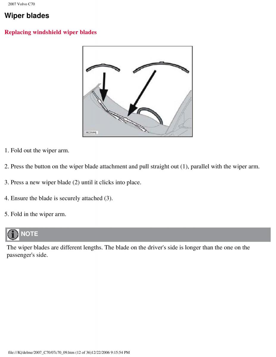 Volvo C70 M II 2 owners manual / page 208