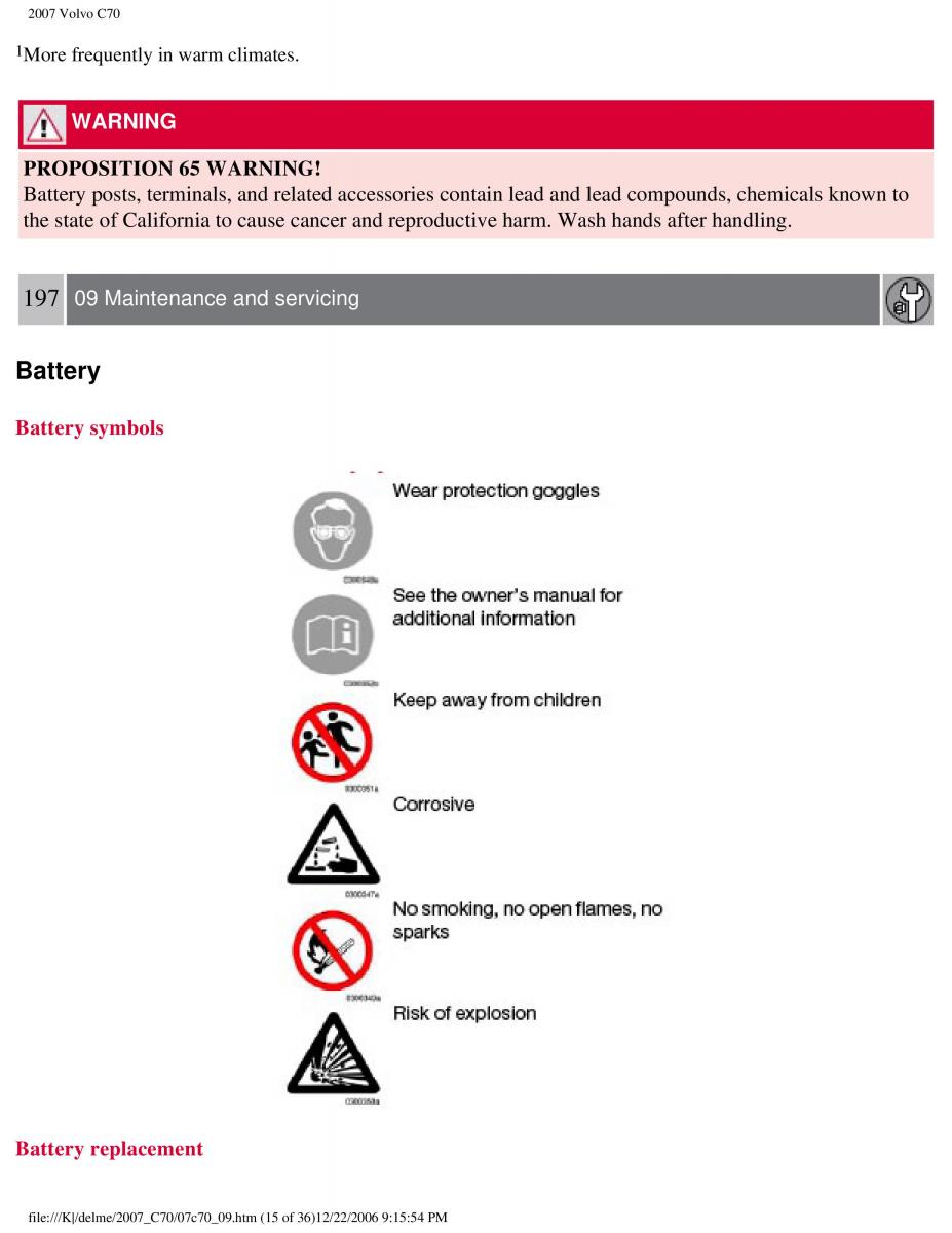 Volvo C70 M II 2 owners manual / page 211