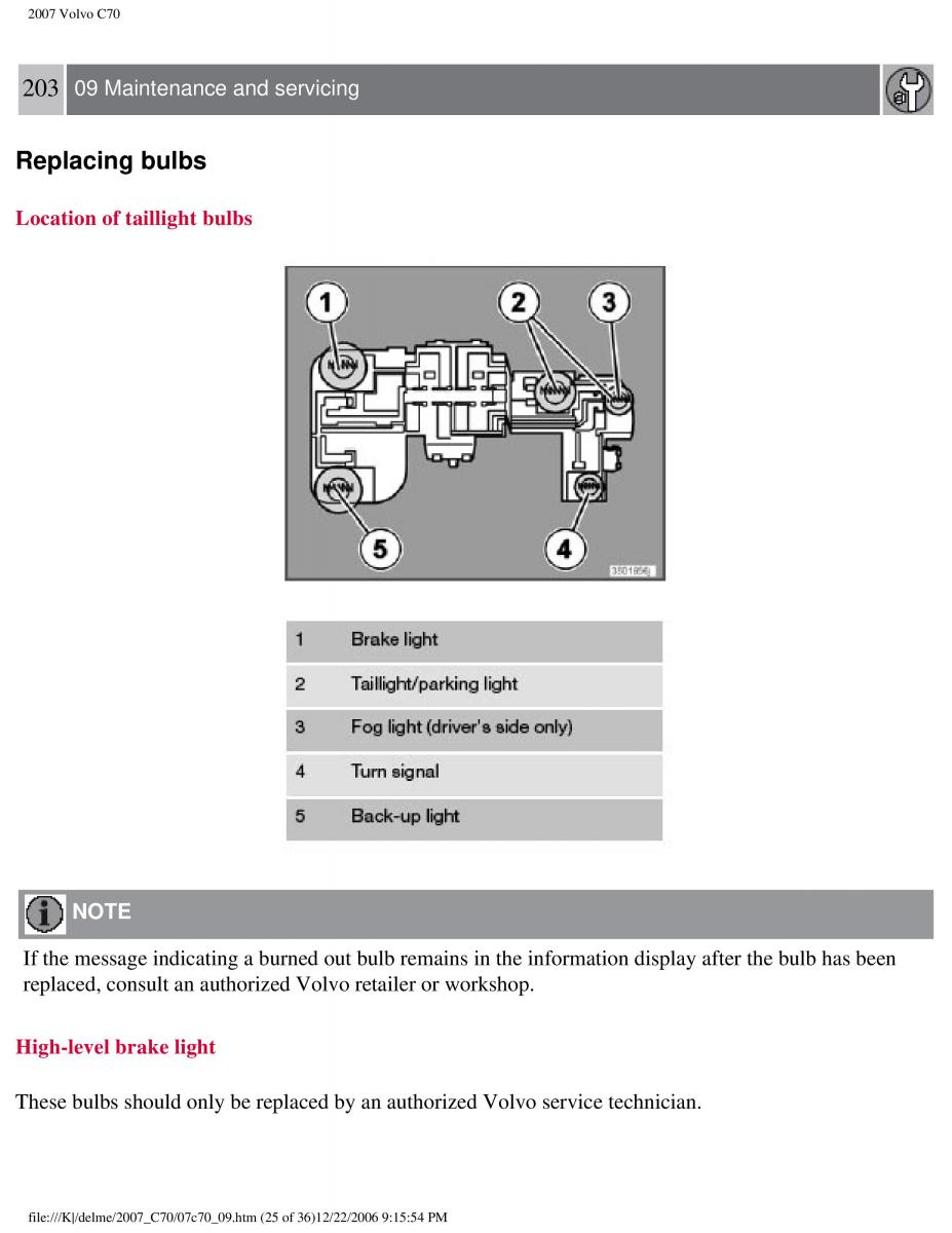 Volvo C70 M II 2 owners manual / page 221