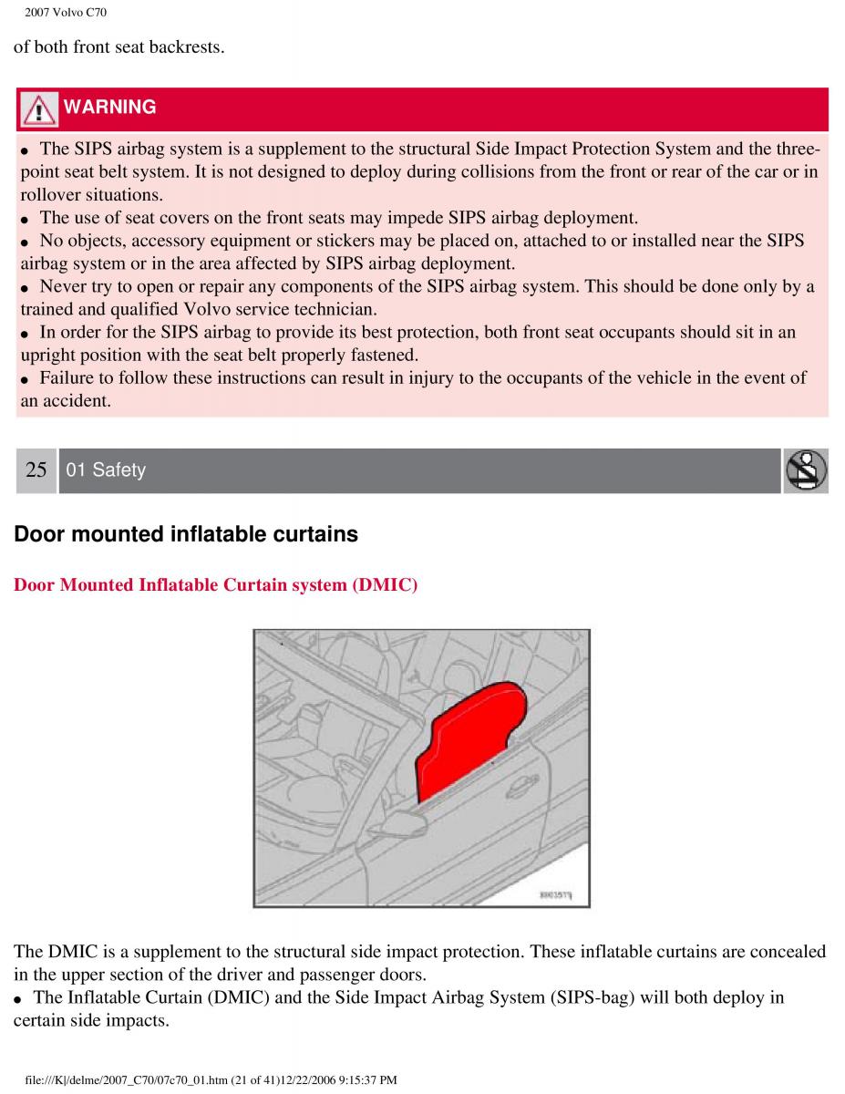 Volvo C70 M II 2 owners manual / page 28