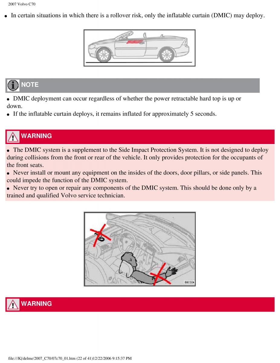 Volvo C70 M II 2 owners manual / page 29