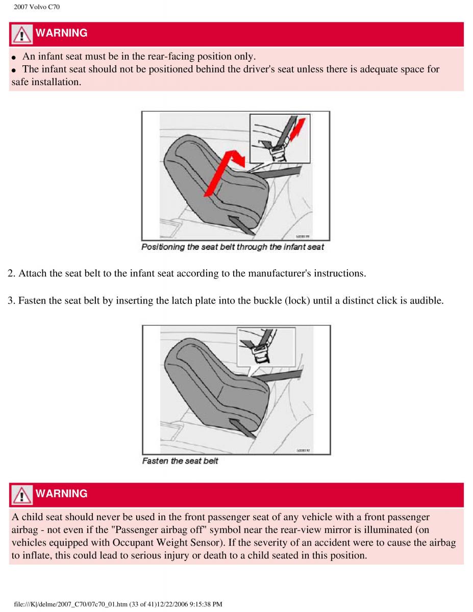 Volvo C70 M II 2 owners manual / page 40