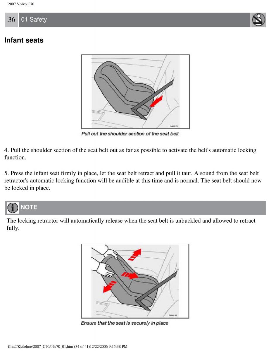 Volvo C70 M II 2 owners manual / page 41