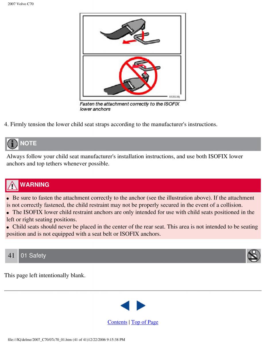 Volvo C70 M II 2 owners manual / page 48