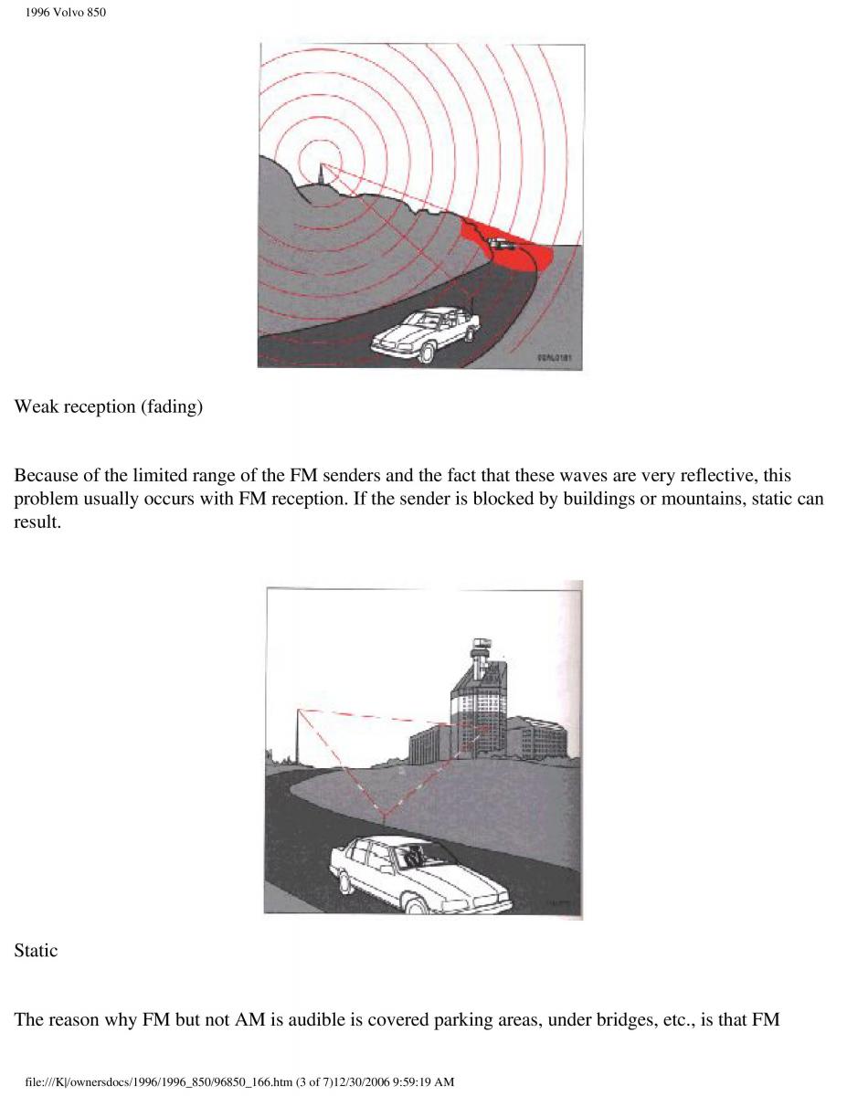 Volvo 850 owners manual / page 95