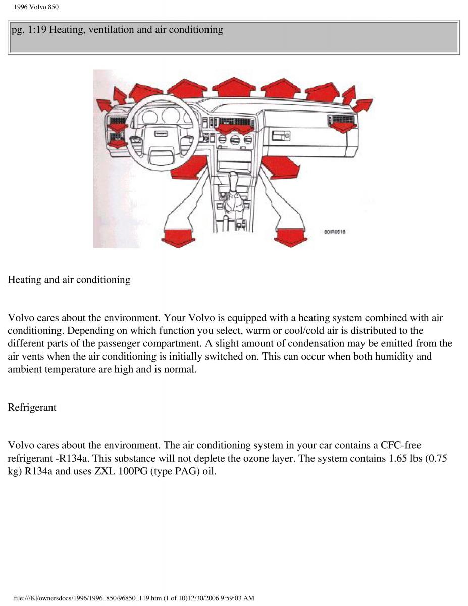 Volvo 850 owners manual / page 31