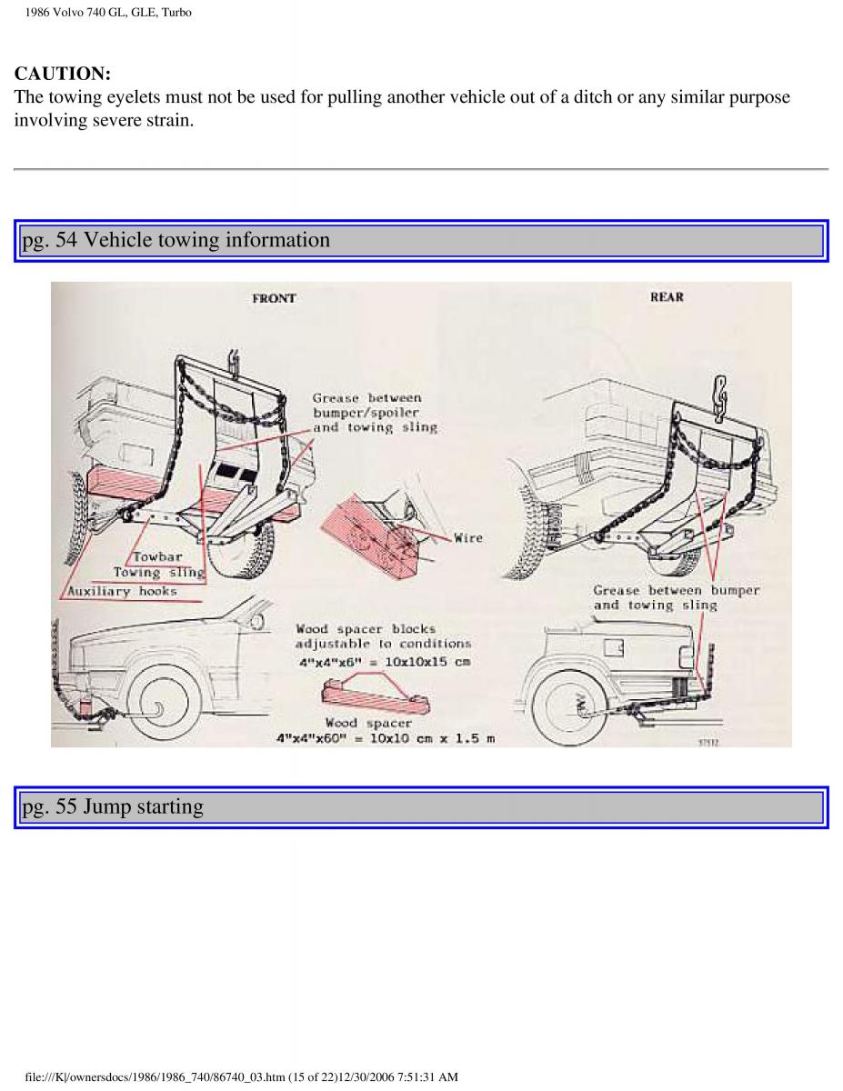 Volvo 740 GL GLE Turbo owners manual / page 65