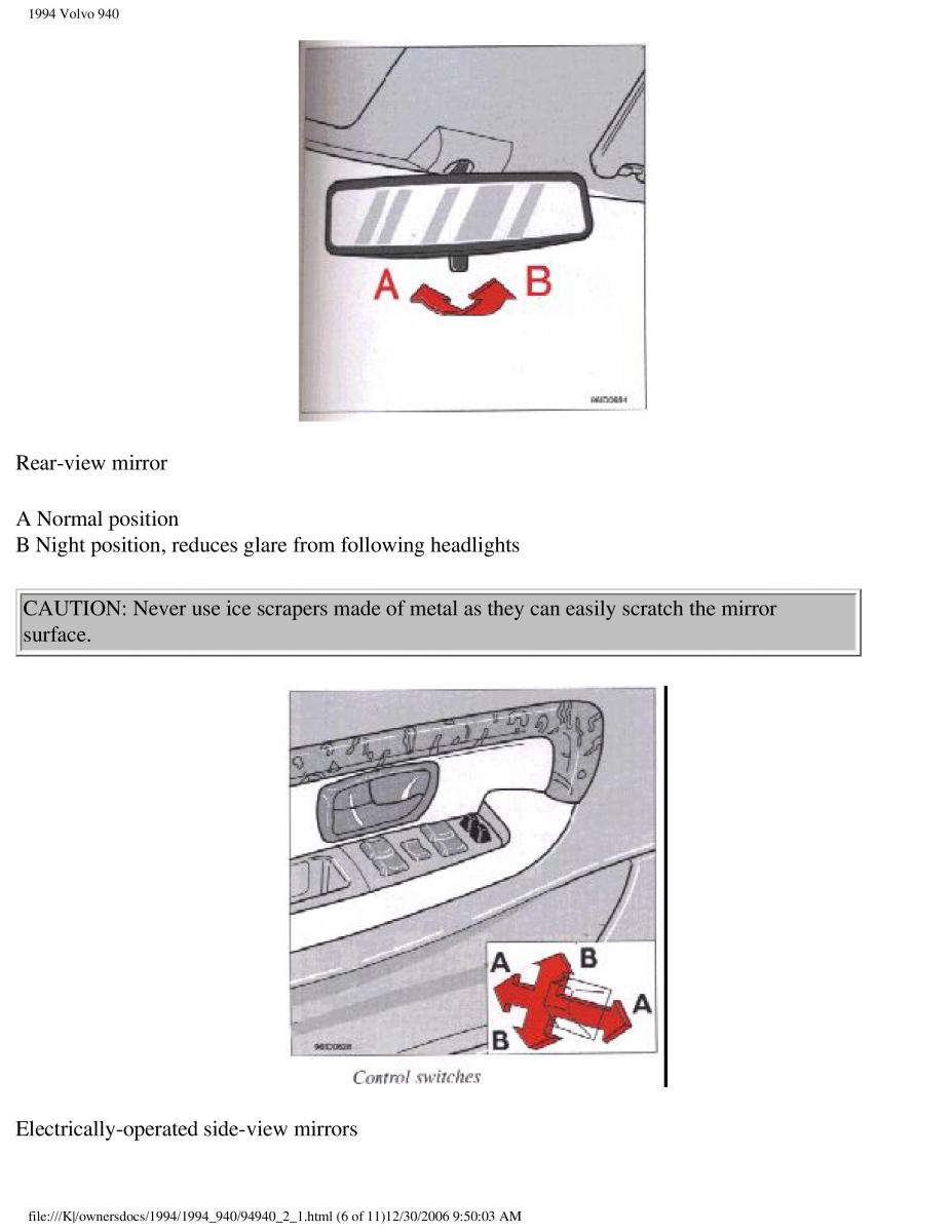 Volvo 940 owners manual / page 75